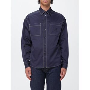 Fendi Men Fendi Cotton Shirt With Classic Collar And Patch Pocket